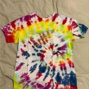 Cat & Jack Tie-Dye Short Sleeve Tee - Yellow, Red, Blue, Purple